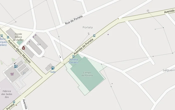 Mapa de Delães com a localização da DelãesDental, Medicina Dentária